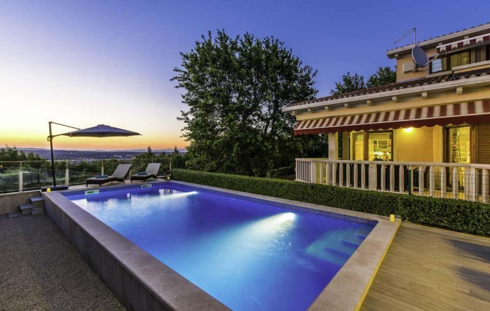 Amazing view villa for sale, Labin Istria,. Croatia, swimming poo