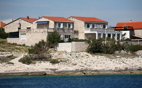 Seafront stone house for sale in Povlja, Brac island Croatia, sea view, adriatic 