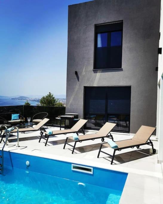 Stunning sea view villa in Podstrana, Split, Croatia, architecture design, adriatic sea