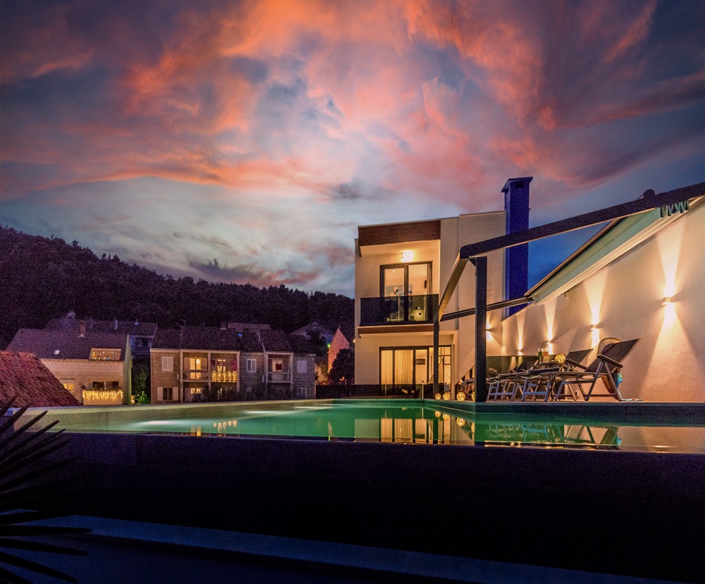 Amazing new design villa for sale on Korcula island, Korcula center property